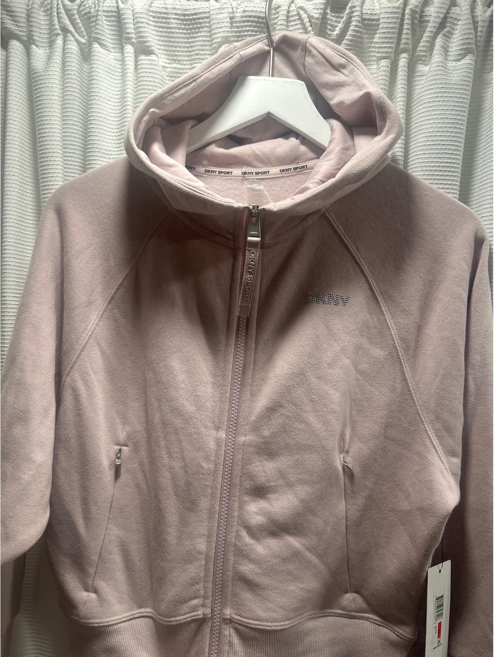 (2)DKNY Sport Women's Light Pink Full Zip Hoodie XS